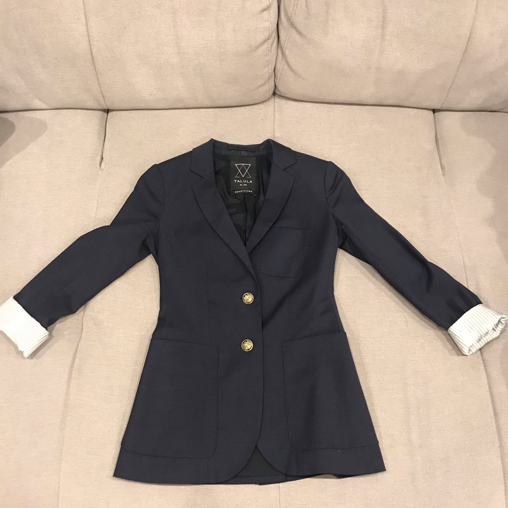 Aritzia talula babaton navy blazer